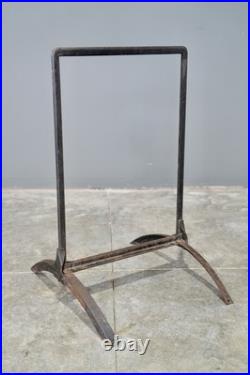 Vintage Curbside Sign Bracket Metal Stand Motor Oil Gas Advertising Gas Station