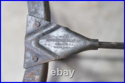 Vintage Curbside Sign Bracket Metal Stand Motor Oil Gas Advertising Gas Station