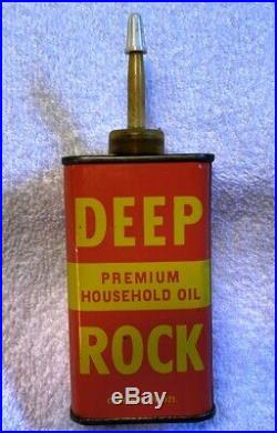 Vintage DEEP ROCK OIL Premiun Household Oil Handy Oiler Tin 4OZ