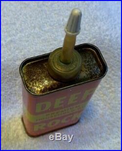 Vintage DEEP ROCK OIL Premiun Household Oil Handy Oiler Tin 4OZ
