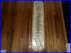 Vintage DX OUTBOARD MOTOR OIL BOAT Advertising Tall Long Advertising Thermometer