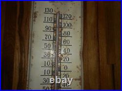 Vintage DX OUTBOARD MOTOR OIL BOAT Advertising Tall Long Advertising Thermometer