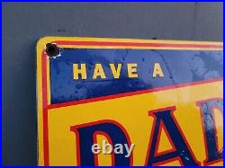 Vintage Dads Root Beer Porcelain Sign Soda Pop Cola Beverage Advertising Gas Oil