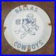Vintage Dallas Cowboys NFL Horse Gasoline Oil Gas Pump Enamel Porcelain Sign