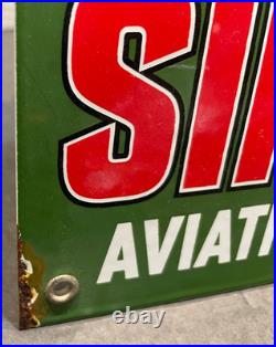 Vintage Dated 1953 Sinclair Aviation Gasoline 15 Porcelain Gas Pump Sign Snoopy