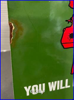 Vintage Dated 1953 Sinclair Aviation Gasoline 15 Porcelain Gas Pump Sign Snoopy