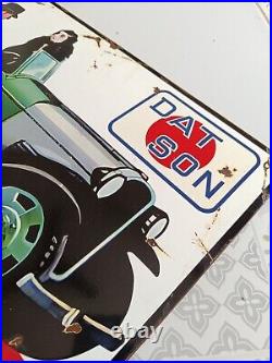 Vintage Datsun Advertising Signs-Porcelain Sign-Car Dealership DAT 91 type 10 Vintage Datsun Advertising Signs-Porcelain Sign-Car Dealership DAT 91 type 10