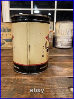 Vintage Diamond Grease 5 lb Tin Can Gas & Oil Advertising Can