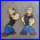 Vintage Die Cut Popeye Old Us Gasoline Oil Gas Pump Enamel Porcelain Sign