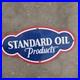 Vintage Die Cut Standard Pro Old Us Gasoline Oil Gas Pump Enamel Porcelain Sign