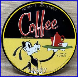 Vintage Disney Coffee Porcelain Sign Gas Station Oil Tea Mug Starbucks Goofy Vintage Disney Coffee Porcelain Sign Gas Station Oil Tea Mug Starbucks Goofy