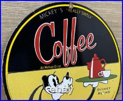 Vintage Disney Coffee Porcelain Sign Gas Station Oil Tea Mug Starbucks Goofy Vintage Disney Coffee Porcelain Sign Gas Station Oil Tea Mug Starbucks Goofy