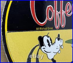 Vintage Disney Coffee Porcelain Sign Gas Station Oil Tea Mug Starbucks Goofy Vintage Disney Coffee Porcelain Sign Gas Station Oil Tea Mug Starbucks Goofy
