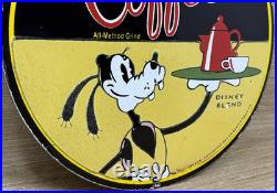 Vintage Disney Coffee Porcelain Sign Gas Station Oil Tea Mug Starbucks Goofy Vintage Disney Coffee Porcelain Sign Gas Station Oil Tea Mug Starbucks Goofy
