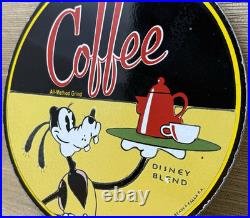 Vintage Disney Coffee Porcelain Sign Gas Station Oil Tea Mug Starbucks Goofy Vintage Disney Coffee Porcelain Sign Gas Station Oil Tea Mug Starbucks Goofy