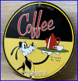 Vintage Disney Coffee Porcelain Sign Gas Station Oil Tea Mug Starbucks Goofy Vintage Disney Coffee Porcelain Sign Gas Station Oil Tea Mug Starbucks Goofy