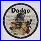 Vintage Dodge 1958 Oil Porcelain Gas Pump Sign