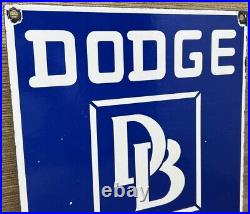 Vintage Dodge Brothers Porcelain Sign Gas Station Pump Plate Motor Oil Gasoline