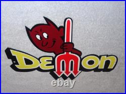 Vintage Dodge Demon Car & Devil 11 3/4 Metal Gasoline Oil Sign Challenger Satan