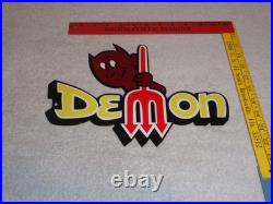Vintage Dodge Demon Car & Devil 11 3/4 Metal Gasoline Oil Sign Challenger Satan
