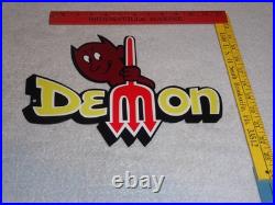 Vintage Dodge Demon Car & Devil 11 3/4 Metal Gasoline Oil Sign Challenger Satan