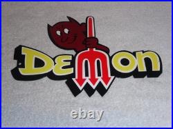 Vintage Dodge Demon Car & Devil 11 3/4 Metal Gasoline Oil Sign Challenger Satan