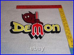 Vintage Dodge Demon Car & Devil 11 3/4 Metal Gasoline Oil Sign Challenger Satan