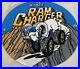 Vintage Dodge Ram Charger Porcelain Sign, Service, Gas, Oil, Dealership, Ford