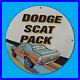 Vintage Dodge Scat Pack Gas Station Service Man Cave Oil Porcelain Sign