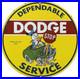 Vintage Dodge Service Porcelain Sign Gas Station Pump Plate Motor Oil Gasoline