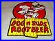 Vintage Dog N Suds Root Beer 12 Baked Metal Diner Restaurant Gasoline Oil Sign