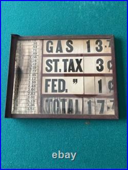 Vintage Double Sided Gasoline Price Sign