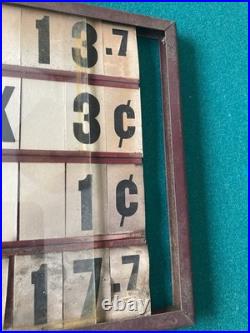 Vintage Double Sided Gasoline Price Sign