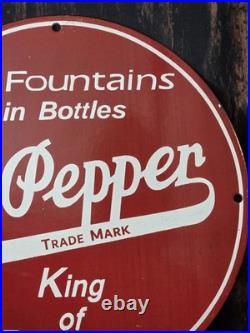 Vintage Dr. Pepper Porcelain Sign Gas, Oil Station Pump Plate Coca Cola 12 Vintage Dr. Pepper Porcelain Sign Gas, Oil Station Pump Plate Coca Cola 12