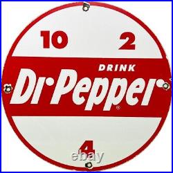 Vintage Dr Pepper Porcelain Sign Gas Station Pump Plate Coca Cola Dew Pepsi Oil