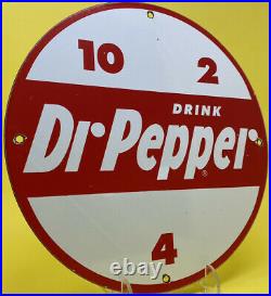 Vintage Dr Pepper Porcelain Sign Gas Station Pump Plate Coca Cola Dew Pepsi Oil