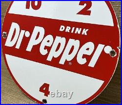 Vintage Dr Pepper Porcelain Sign Gas Station Pump Plate Coca Cola Dew Pepsi Oil