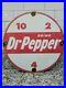 Vintage Dr Pepper Porcelain Sign Gas Station Soda Pop Signage Oil Food Store