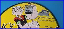 Vintage Duplex Marine Oil Sign Popeye Gas Service Display Ad Porcelain Sign