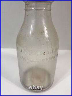 Vintage ECO Canada Glass Motor Oil Bottle Imperial Quart with Spout Gas Station