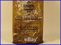 Vintage EN AR CO Can Handy Oiler Household Lead Top Oil Can White Rose Motor Oil