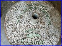 Vintage Early Gargoyle Mobiloil Socony Vacuum Porcelain Oil Sign Base cast iron