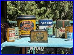 Vintage Early Rare Metal Ivaline Square Motor Winona Oil Co Can Winona MN
