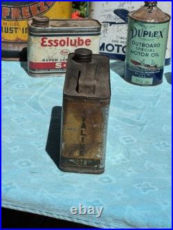 Vintage Early Rare Metal Ivaline Square Motor Winona Oil Co Can Winona MN
