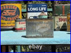 Vintage Early Rare Metal Ivaline Square Motor Winona Oil Co Can Winona MN