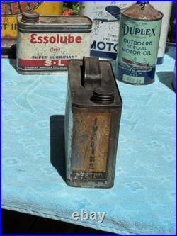 Vintage Early Rare Metal Ivaline Square Motor Winona Oil Co Can Winona MN