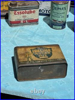 Vintage Early Rare Metal Ivaline Square Motor Winona Oil Co Can Winona MN