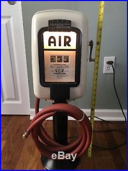 Vintage Eco Tireflator Air Meter Tire Advertising Sign Oil Gas Station Old