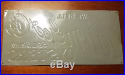 Vintage Embossed Metal Sign W. H. Mcgee Co Seal Brand Oysterssoda Gas Oil Scarce