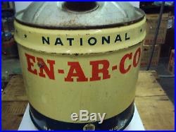 Vintage En-ar-co 5 Gallon Service Station Oil Can 12-z